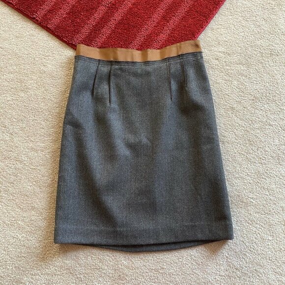Ann Taylor LOFT Skirt Womens 2 Straight Pencil Wool Blend Knit Lined Work Office - Picture 1 of 9